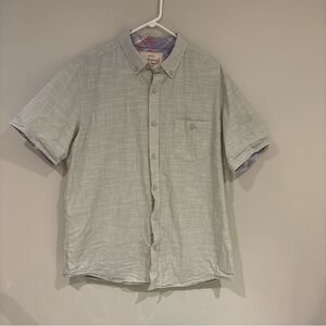 Weatherproof Men's Light Green Short-Sleeve Button-Up Shirt